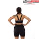 SHORT 2 IN 1 FEMME  NOIR METAL BOXE