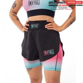 SHORT 2 IN 1 FEMME MIAMI VICE METAL BOXE