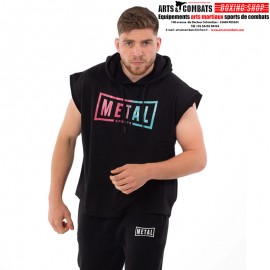 HOODIE SANS MANCHE  NOIR MIAMI VICE METAL BOXE