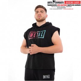 HOODIE SANS MANCHE  NOIR MIAMI VICE METAL BOXE