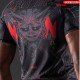 RASHGUARD MANCHES COURTES BAR TACK «ONI 鬼» - NOIR