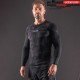 RASHGUARD MANCHES LONGUES  BAR TACK «ONI 鬼» - NOIR
