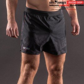 SHORT DE MMA BAR TACK AEROLITE™ «KUROGANE 黒鉄» - NOIR
