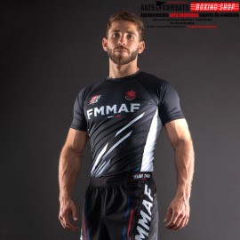 RASHGUARD OFFICIEL BAR TACK X FMMAF "DRIFT" - GRADE BLANC