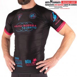 Rashguard sport de combat - Velha Boipeba Noir/Rose/bleu