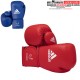 Gants De Boxe Adidas FFb Approuvés Iba - Bleu et Rouge