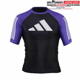 Rashguard BJJ Manches Courtes Violet/Noir