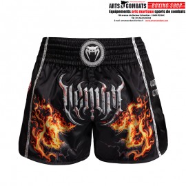 Short de Boxe Thaï Venum Gladiator 5.0 - Noir/Orange Néon