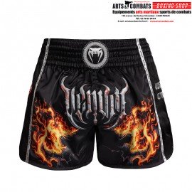 Short de Boxe Thaï Venum Gladiator 5.0 - Noir/Orange Néon