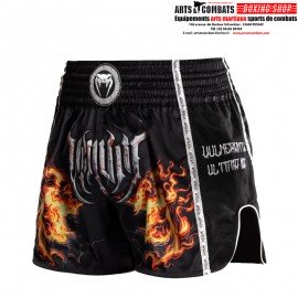 Short de Boxe Thaï Venum Gladiator 5.0 - Noir/Orange Néon