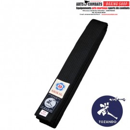 Ceinture Obi Noire Aïkido Tozando
