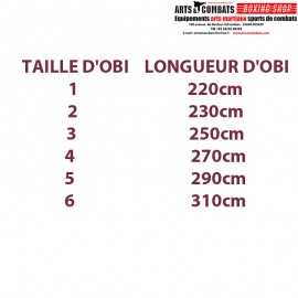 Ceinture Obi Noire Aïkido Tozando