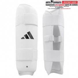 Protège tibia blanc taekwondo Adidas