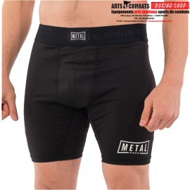 Short de Compression Metal Boxe - Noir