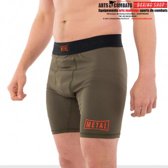 Short de Compression Metal Boxe - Kaki