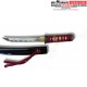 Tanto acier lame Damas noir et rouge