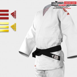 Kimono Millenium J990 avec bandes Or ou Rouge Adidas
